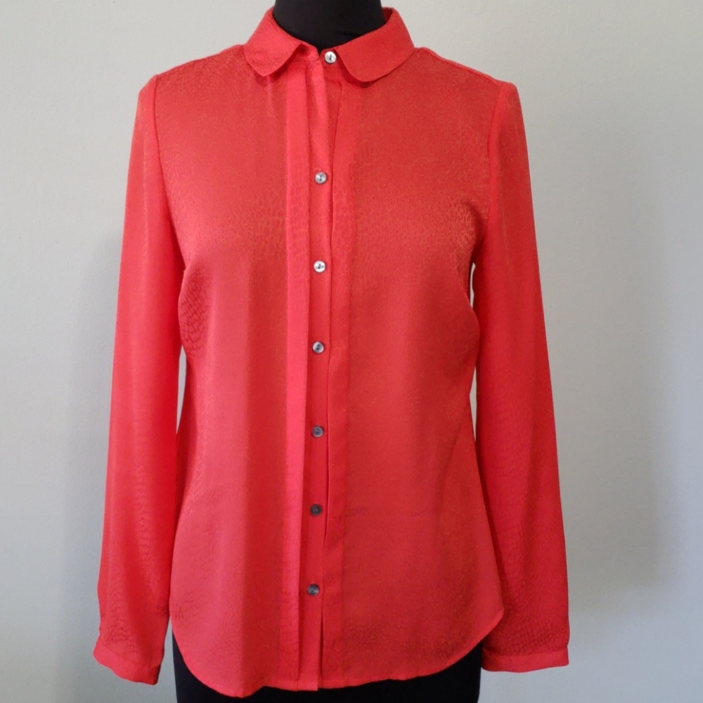NWOT Ann Taylor Silk Like Red Top